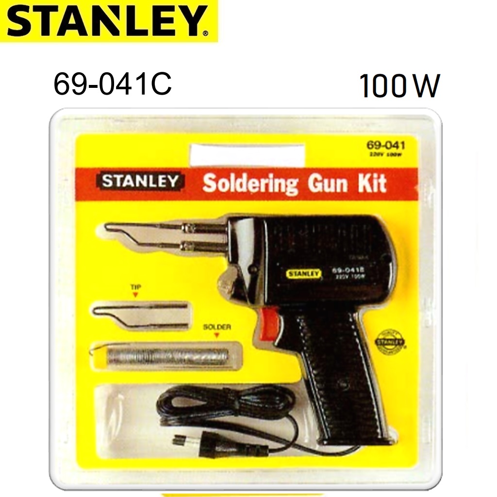 SKI - สกี จำหน่ายสินค้าหลากหลาย และคุณภาพดี | STANLEY #69-041C หัวแร้งไฟฟ้า-แบบปืน 100W [6ชุด/กล่อง] (PBT) 